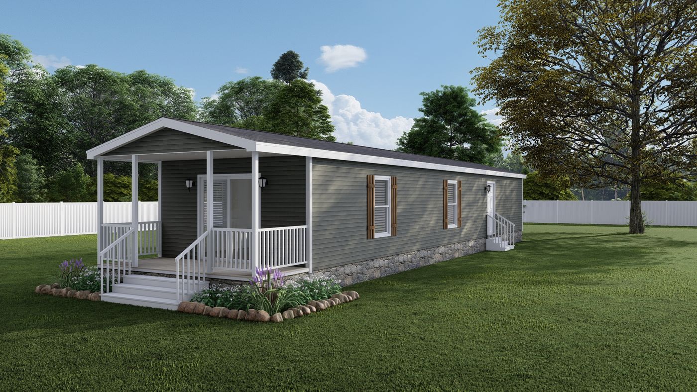 The CLYDESDALE Exterior. This Manufactured Mobile Home features 2 bedrooms and 2 baths.