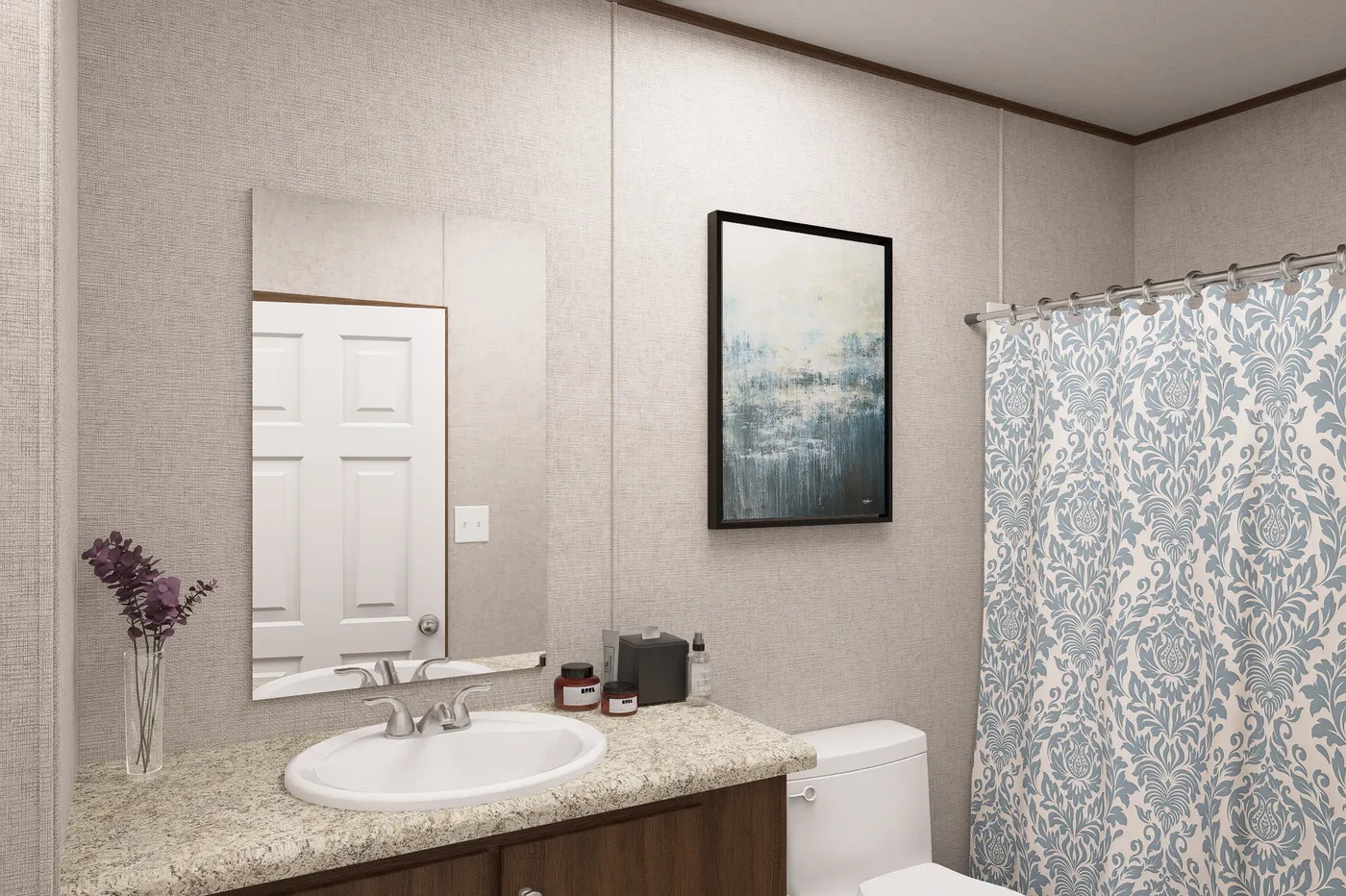 The HICKORY Exterior. This Manufactured Mobile Home features 3 bedrooms and 2 baths.