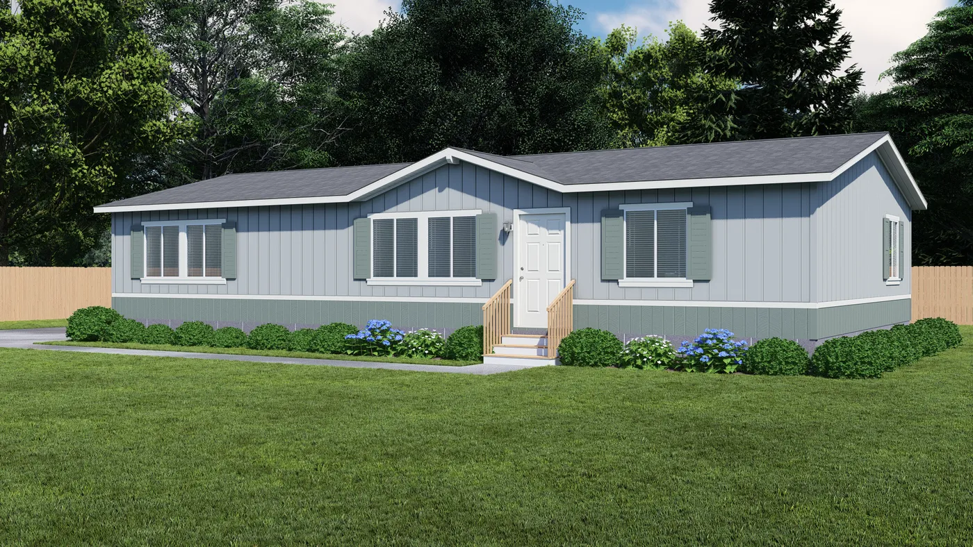 The FAIRPOINT 27543F Optional Heritage Exterior. This Manufactured Mobile Home features 3 bedrooms and 2 baths.