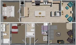 The CMH TEM2844-3A ABBEY ROAD Exterior. This Manufactured Mobile Home features 3 bedrooms and 2 baths.