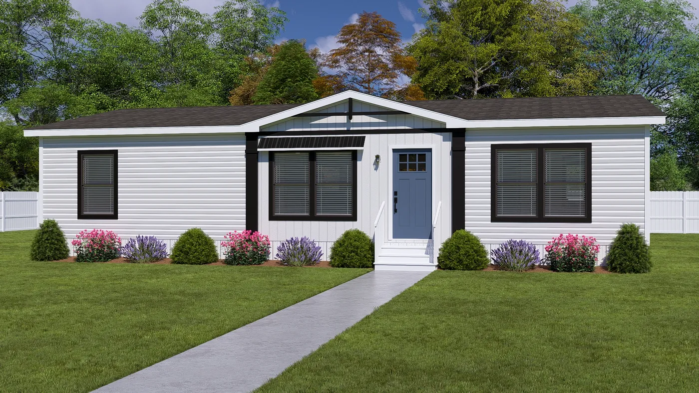 The SAWYER Exterior. This Manufactured Mobile Home features 3 bedrooms and 2 baths.