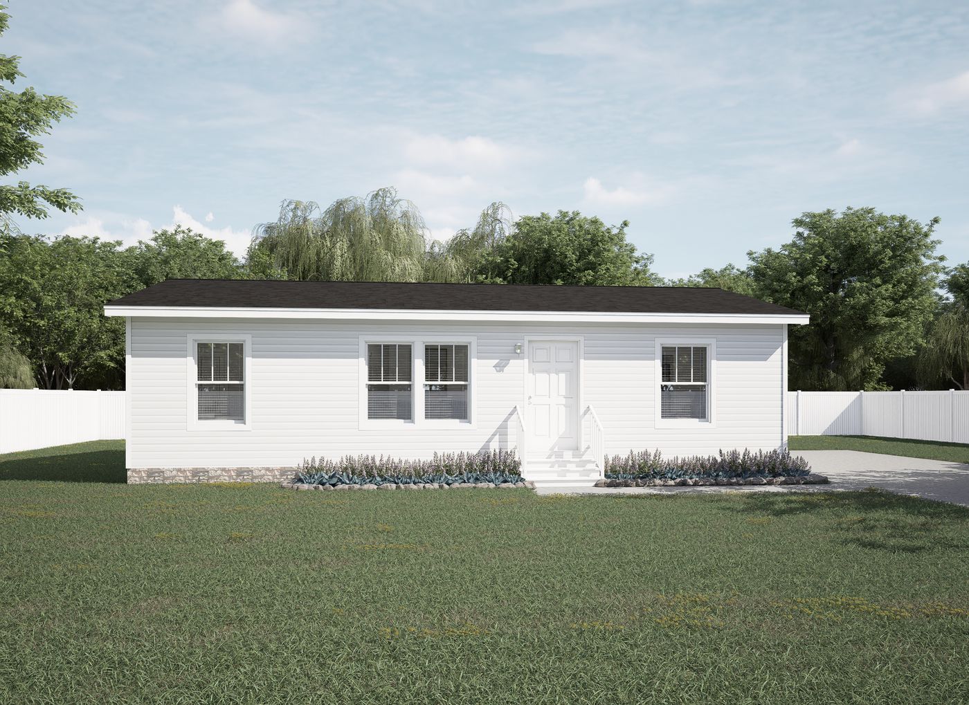 The RIGHT CHOICE 108 Exterior. This Manufactured Mobile Home features 3 bedrooms and 2 baths.