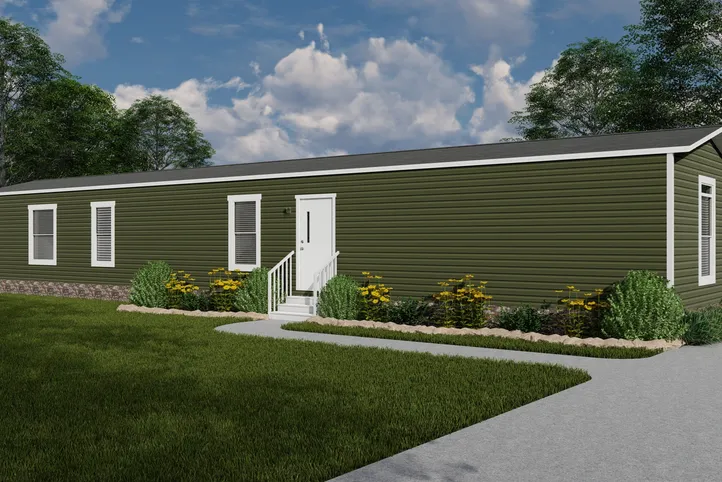 The SELECT 16723B Exterior. This Manufactured Mobile Home features 3 bedrooms and 2 baths.