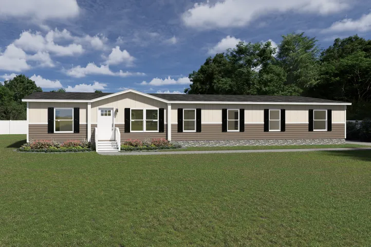 The SUMMIT Exterior. This Manufactured Mobile Home features 4 bedrooms and 3 baths.