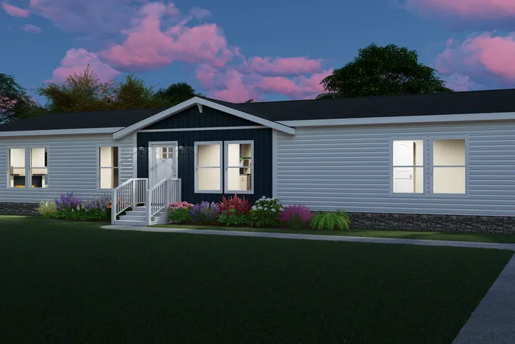 The BLUEBONNET BREEZE Exterior. This Manufactured Mobile Home features 3 bedrooms and 2 baths.