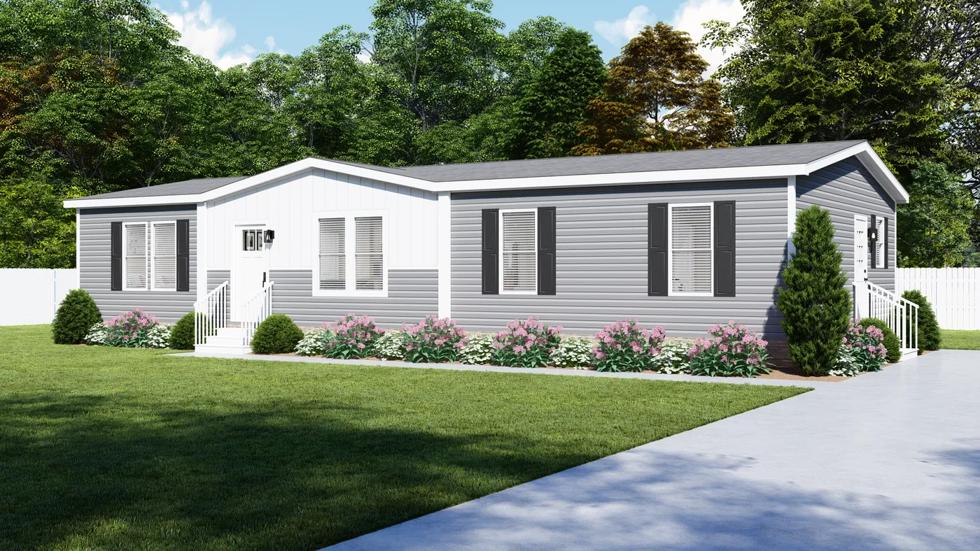 The LEO Exterior. This Manufactured Mobile Home features 3 bedrooms and 2 baths.