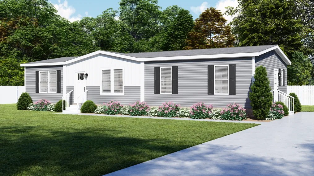 The LEO Exterior. This Manufactured Mobile Home features 3 bedrooms and 2 baths.