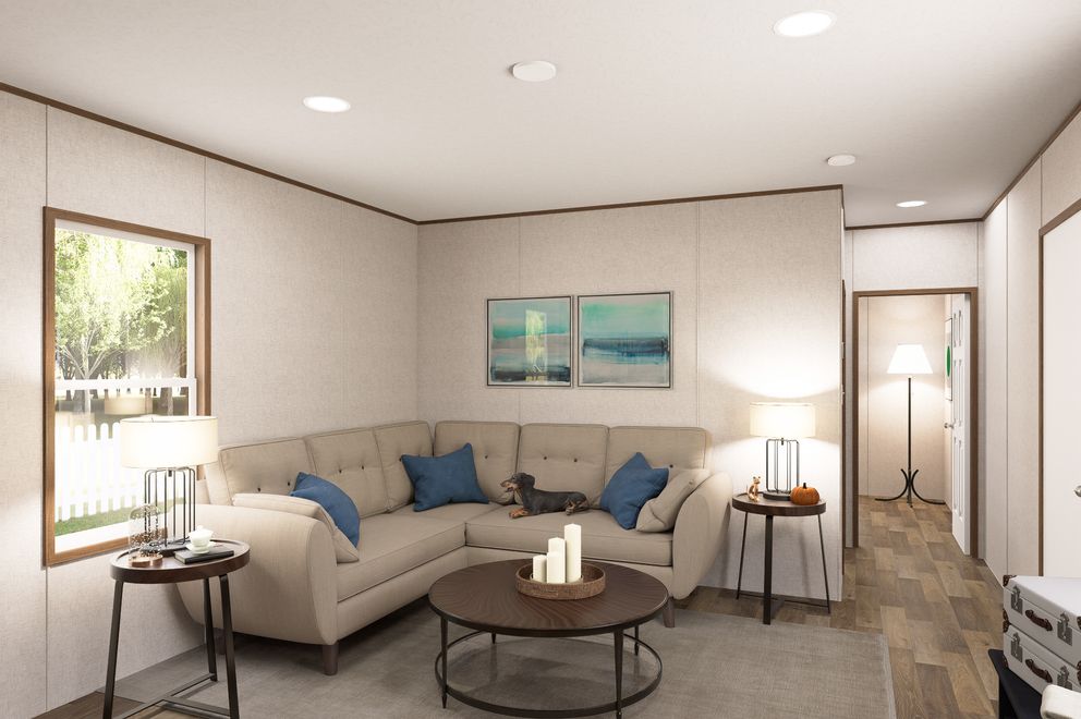 The DOGWOOD Exterior. This Manufactured Mobile Home features 2 bedrooms and 2 baths.