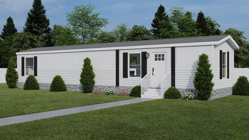 The POLO Exterior. This Manufactured Mobile Home features 2 bedrooms and 1 bath.