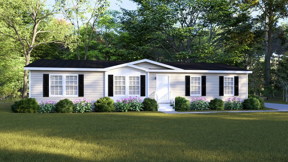 The 3542 HUD 56X28 CAVALIER SELECT Exterior. This Manufactured Mobile Home features 3 bedrooms and 2 baths.