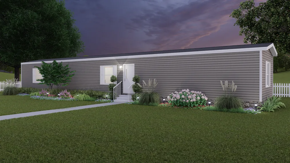 The GLORY Exterior. This Manufactured Mobile Home features 3 bedrooms and 2 baths.