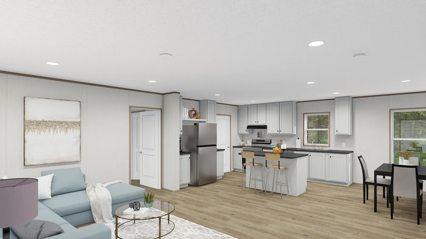 The ASPIRE Exterior. This Manufactured Mobile Home features 3 bedrooms and 2 baths.