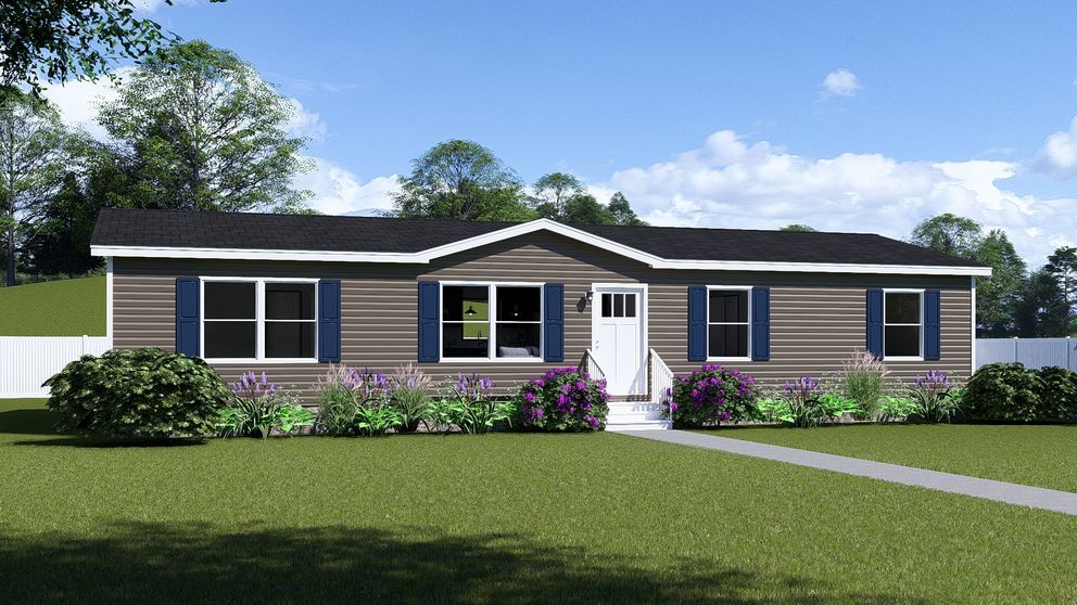 The ULTRA PRO 3 BR 28X56 Exterior. This Manufactured Mobile Home features 3 bedrooms and 2 baths.