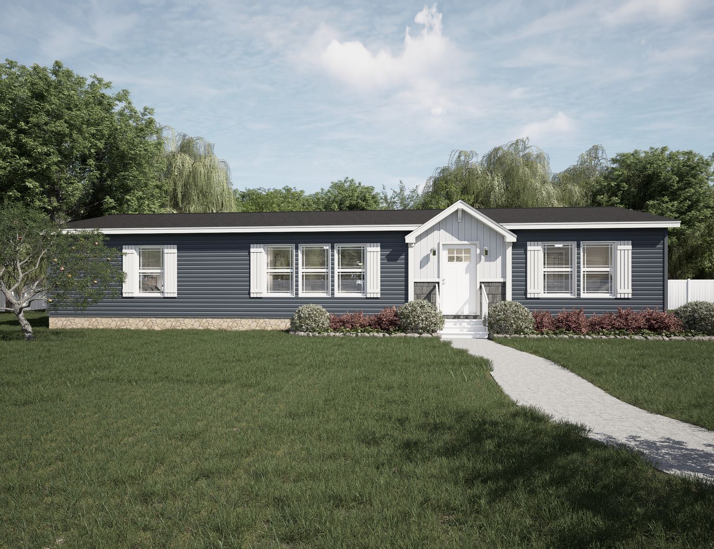 The CLASSIC 60B Exterior. This Manufactured Mobile Home features 3 bedrooms and 2 baths.