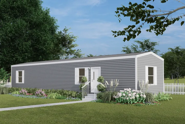The BLISS Exterior. This Manufactured Mobile Home features 2 bedrooms and 1 bath.