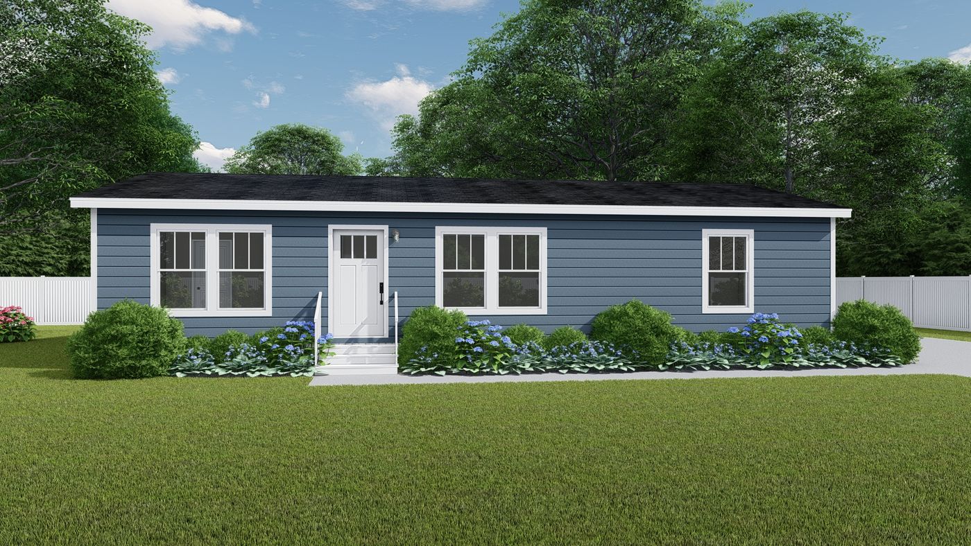 The DAYBREAK DR 4828-MS059 SECT Exterior. This Manufactured Mobile Home features 3 bedrooms and 2 baths.