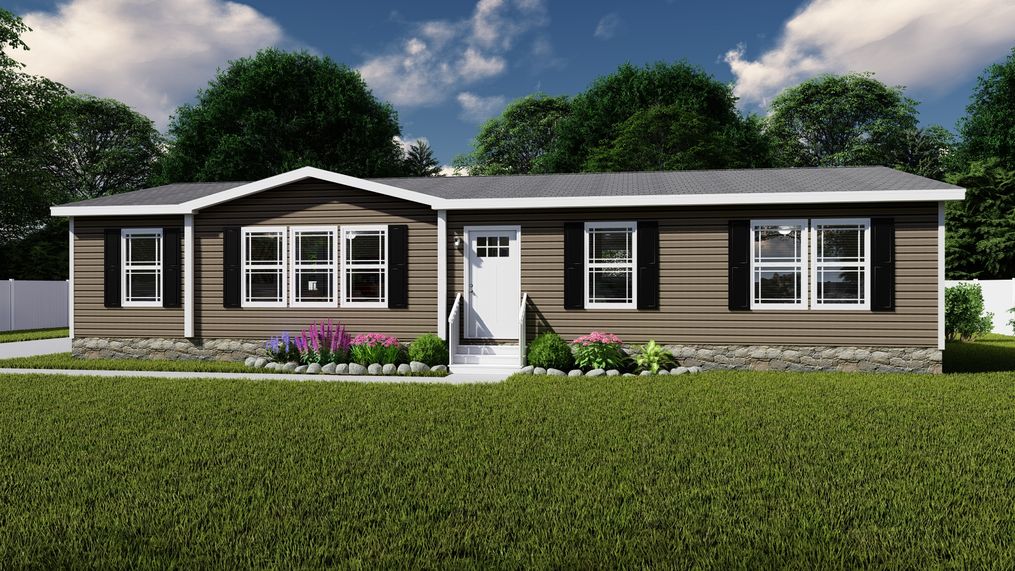 The MAVERICK 56A Exterior. This Manufactured Mobile Home features 3 bedrooms and 2 baths.