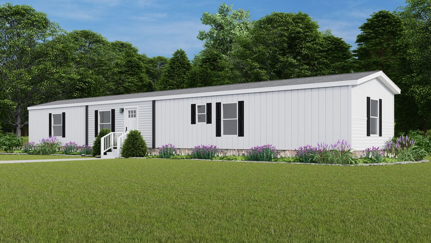 The VOYAGE Exterior. This Manufactured Mobile Home features 3 bedrooms and 2 baths.
