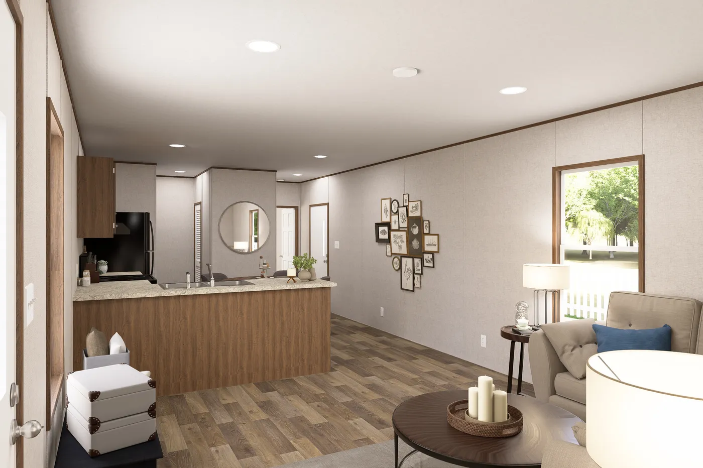 The DOGWOOD Exterior. This Manufactured Mobile Home features 2 bedrooms and 2 baths.