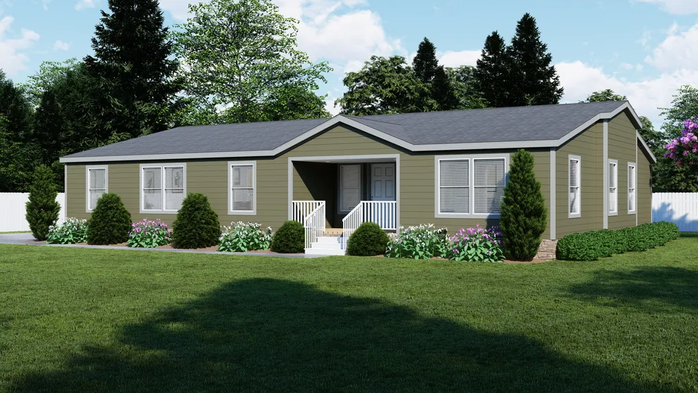 The QL604K                 CLAYTON Exterior. This Manufactured Mobile Home features 4 bedrooms and 2 baths.