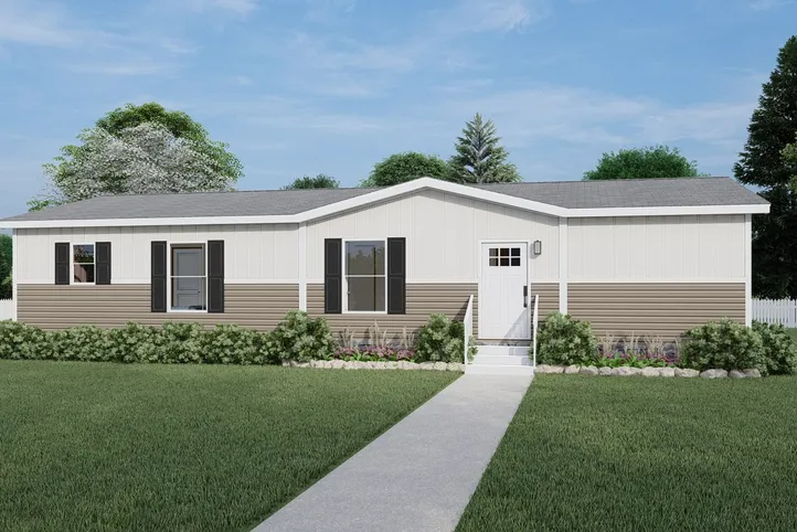 Southern Ranch - Clay. The COOK Exterior. This Manufactured Mobile Home features 3 bedrooms and 2 baths.