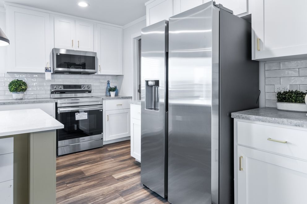 The LIZZIE Exterior. This Manufactured Mobile Home features 3 bedrooms and 2 baths.