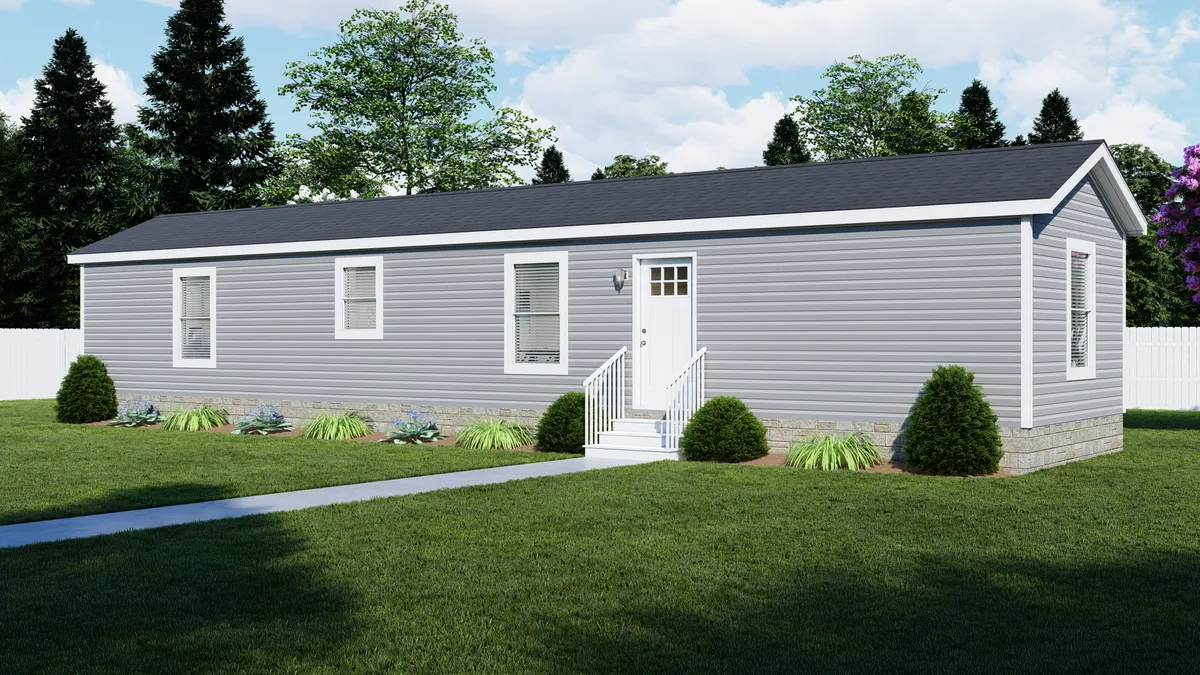 The 6014-4701 THE PULSE Exterior. This Manufactured Mobile Home features 2 bedrooms and 2 baths.