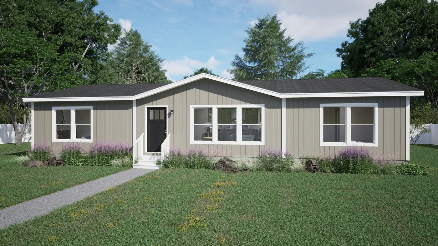 The DISCOVER Exterior. This Manufactured Mobile Home features 3 bedrooms and 2 baths.