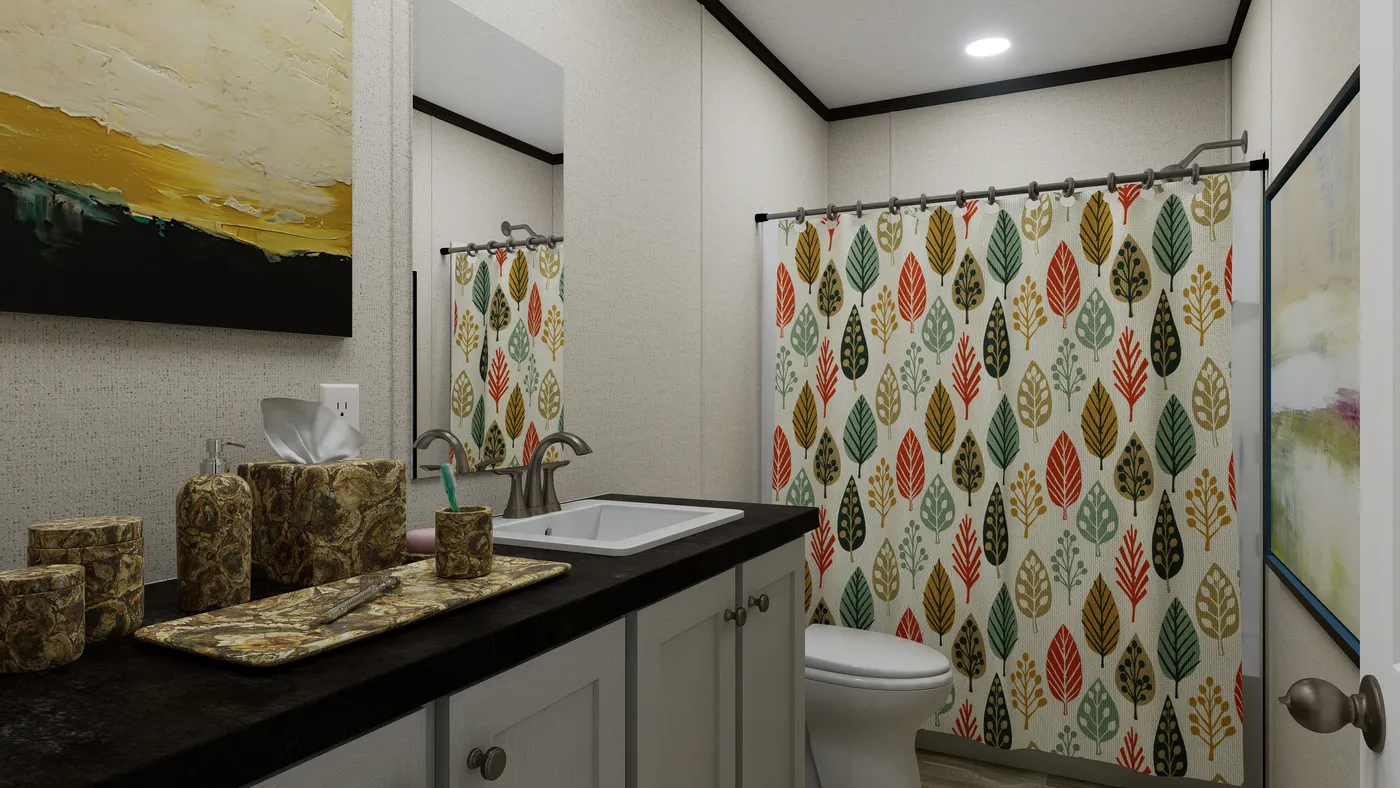 The THE FLOURISH Exterior. This Manufactured Mobile Home features 3 bedrooms and 2 baths.