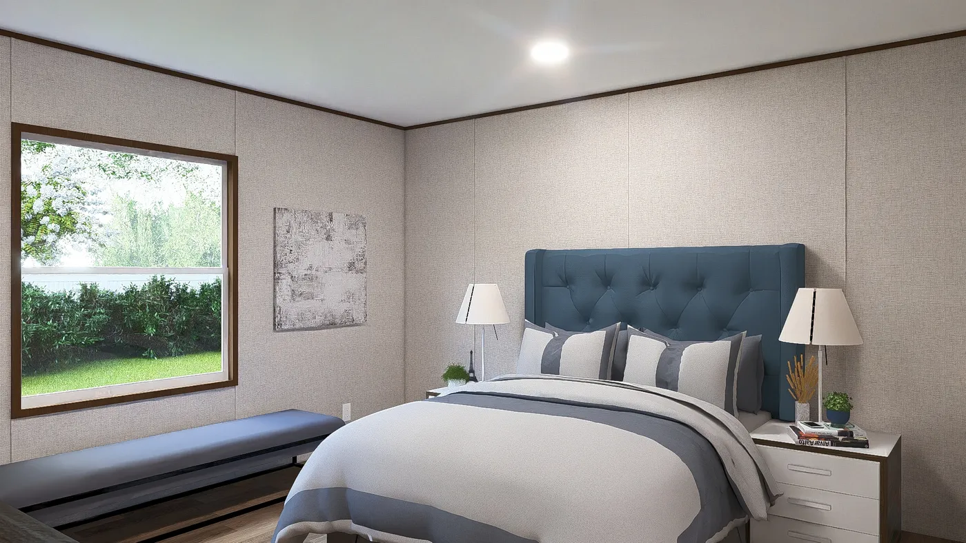 The MAPLE Exterior. This Manufactured Mobile Home features 3 bedrooms and 2 baths.