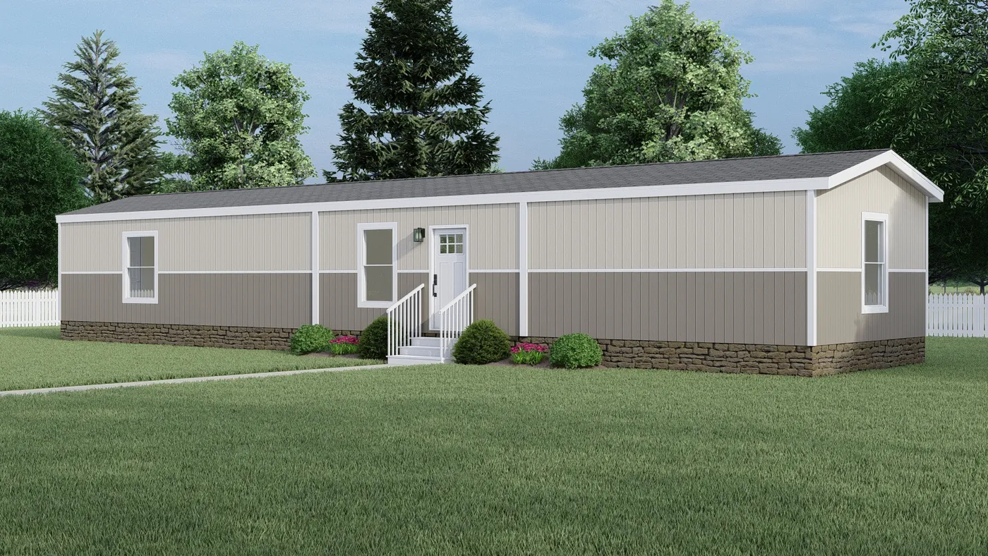 Southern Ranch - Stonehenge. The CLARK Exterior. This Manufactured Mobile Home features 3 bedrooms and 2 baths.