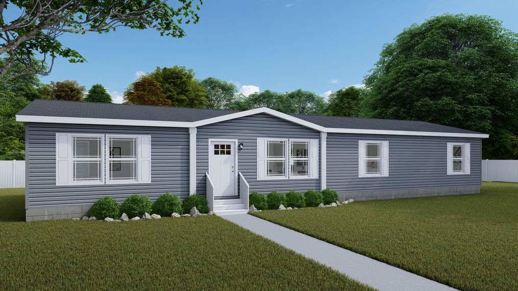 The SANTA FE 684A Exterior. This Manufactured Mobile Home features 4 bedrooms and 2 baths.