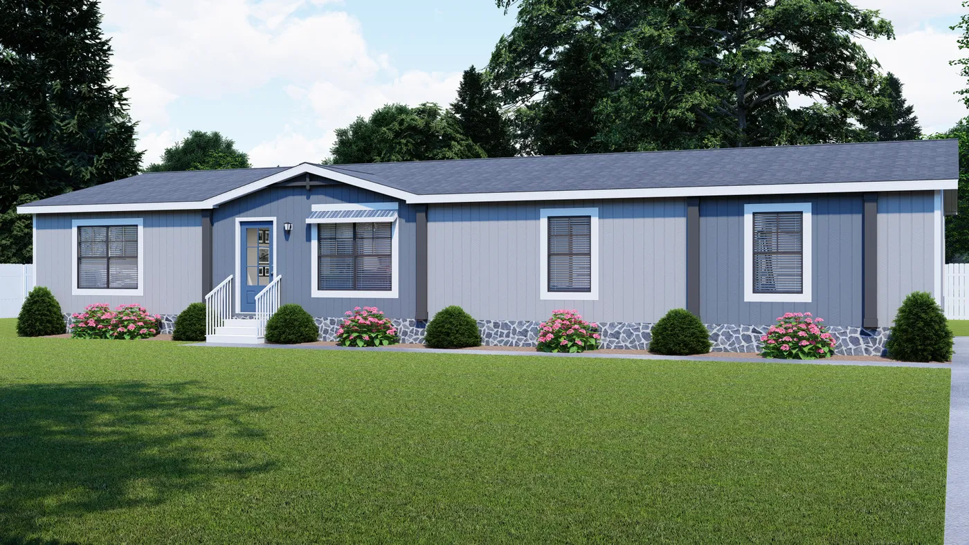 The EVERETT ELITE Exterior. This Manufactured Mobile Home features 4 bedrooms and 3 baths.