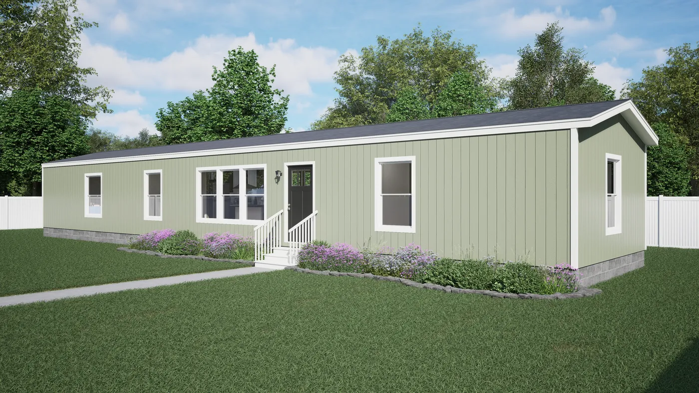 The FESTIVAL Exterior. This Manufactured Mobile Home features 3 bedrooms and 2 baths.