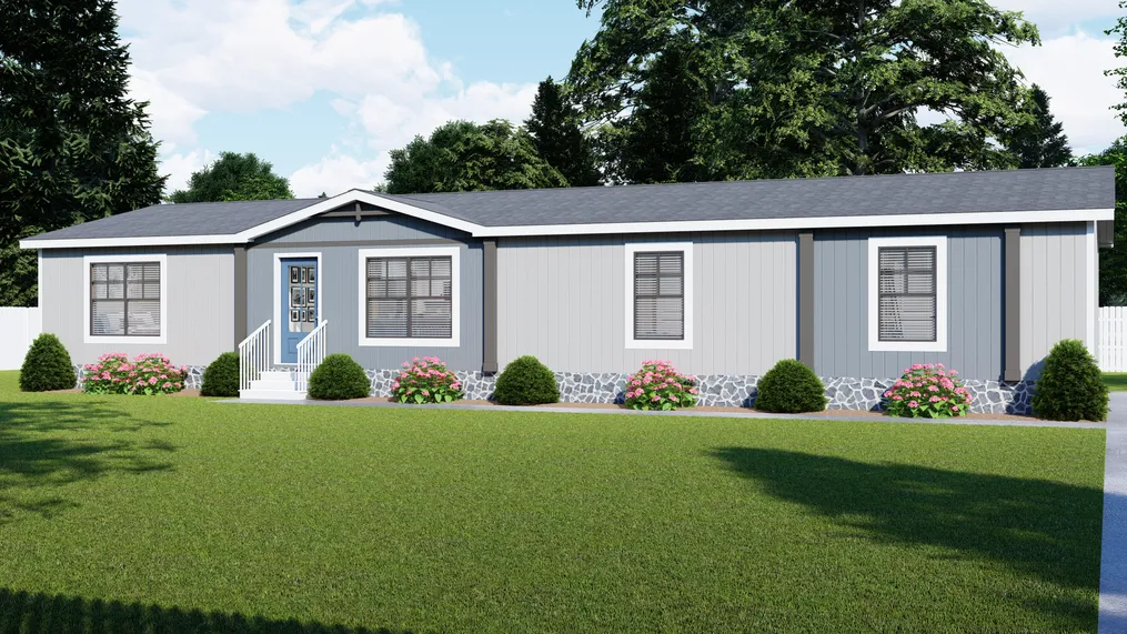 The EVERETT ELITE Exterior. This Manufactured Mobile Home features 4 bedrooms and 3 baths.