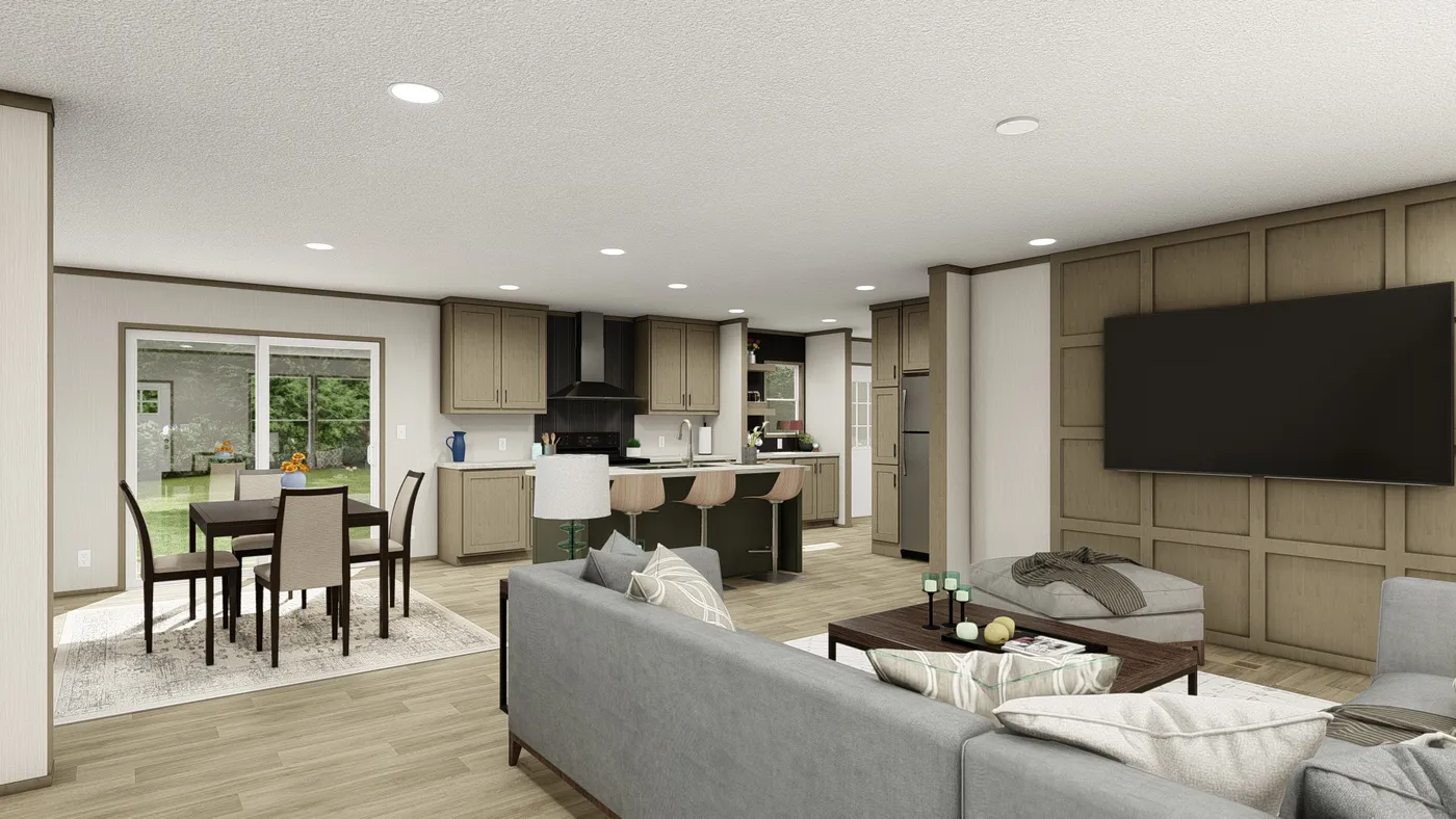 The SNOWCAP Exterior. This Manufactured Mobile Home features 4 bedrooms and 2 baths.
