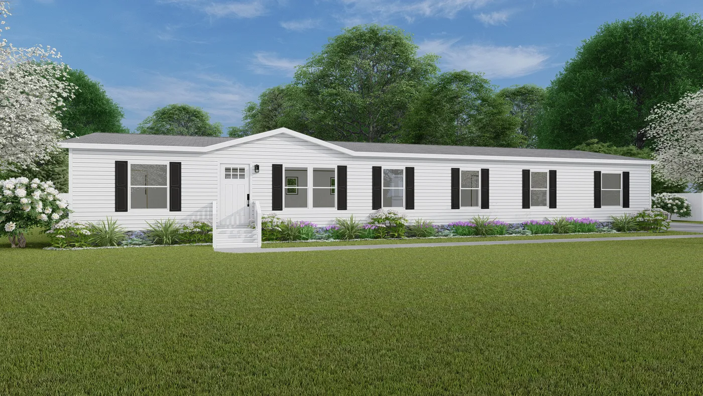 The SUMMIT Exterior. This Manufactured Mobile Home features 4 bedrooms and 3 baths.