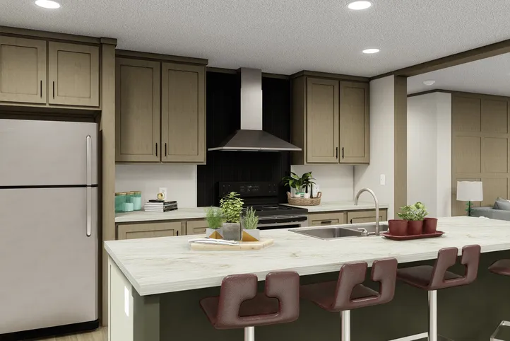 The EVEREST Exterior. This Manufactured Mobile Home features 4 bedrooms and 2 baths.