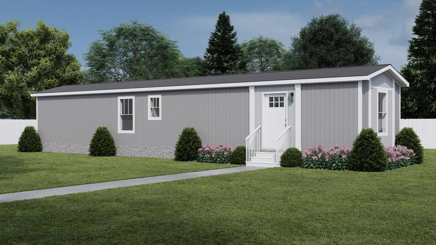 The RESPECT Exterior. This Manufactured Mobile Home features 2 bedrooms and 2 baths.