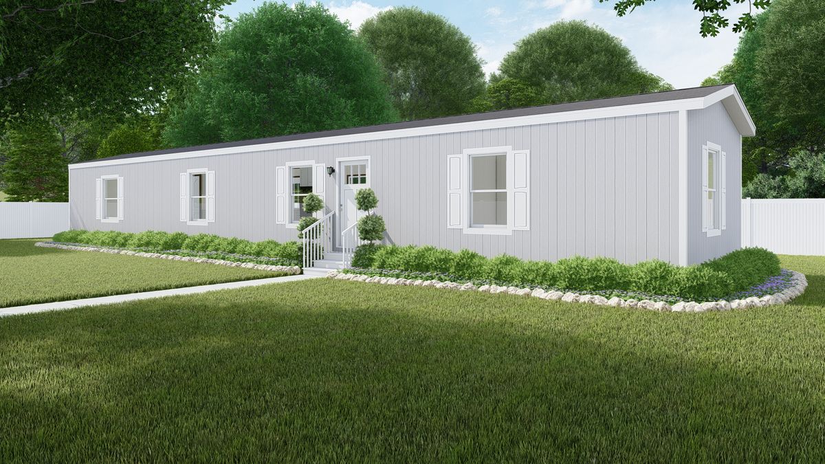 The ESSENCE Exterior. This Manufactured Mobile Home features 3 bedrooms and 2 baths.