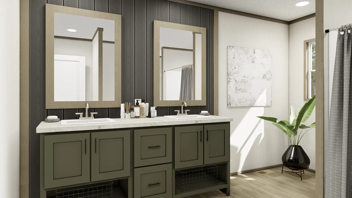 The SNOWCAP Exterior. This Manufactured Mobile Home features 4 bedrooms and 2 baths.