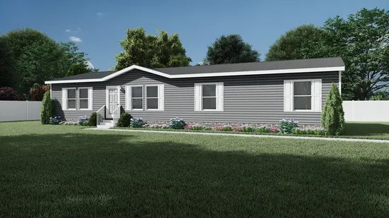 The CAROLINIAN M5010 Exterior. This Manufactured Mobile Home features 3 bedrooms and 2 baths.