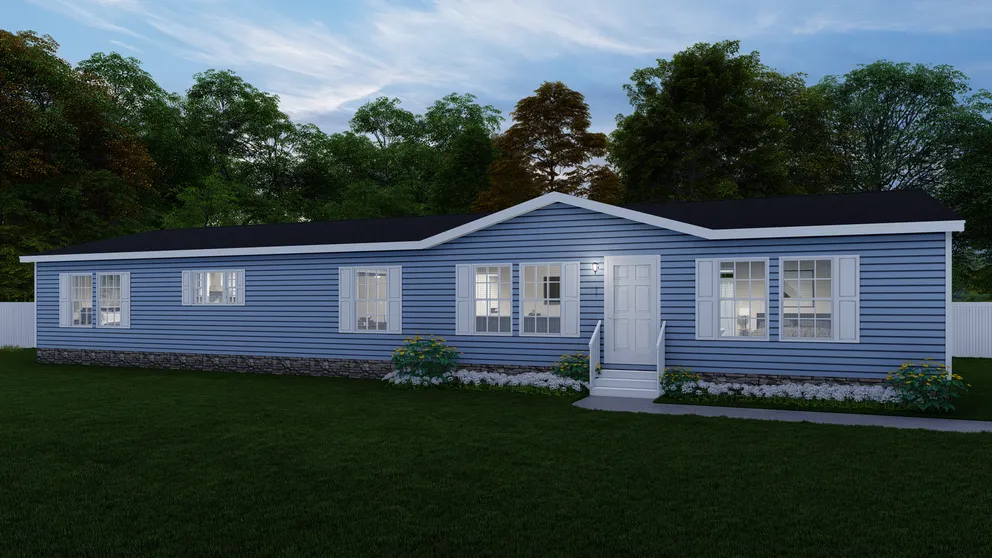 The PALMETTO 6101 Exterior. This Manufactured Mobile Home features 4 bedrooms and 2.5 baths.