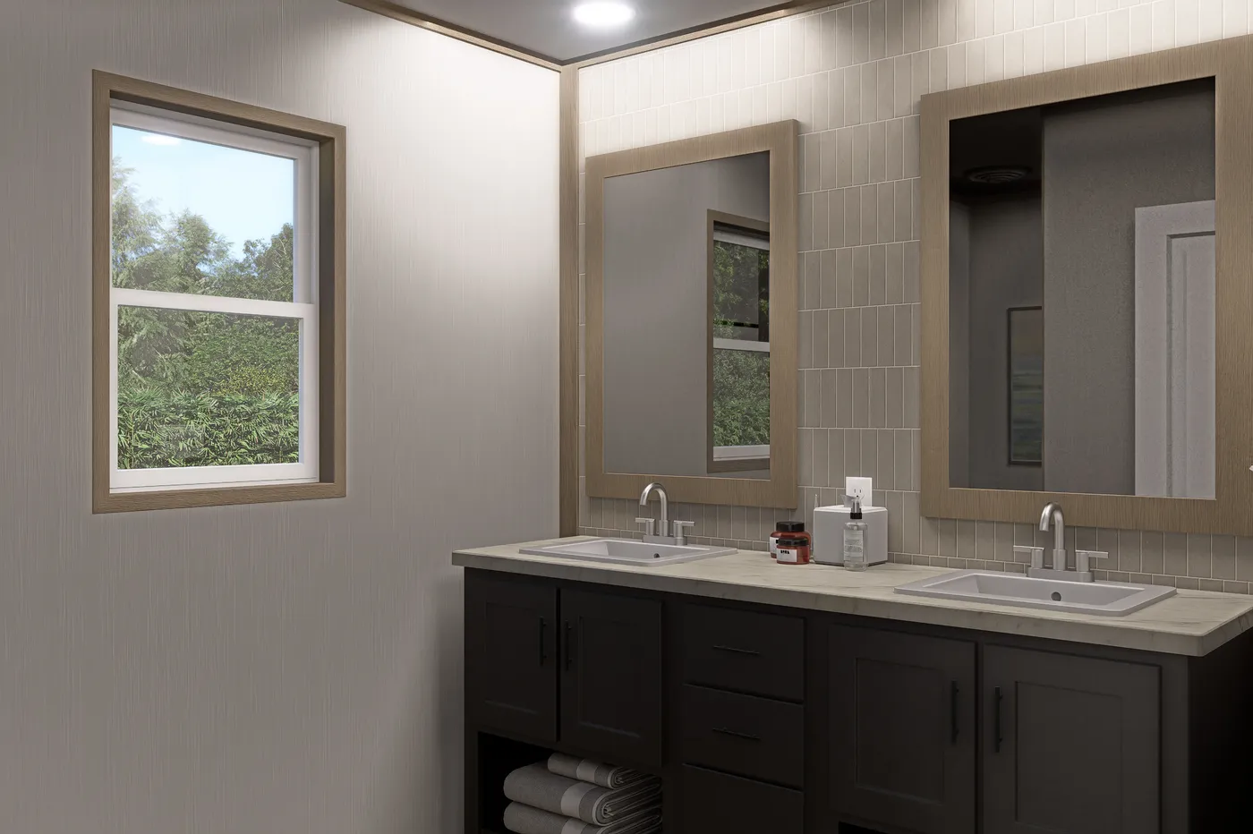 Tranquility Package. The TIDE Exterior. This Manufactured Mobile Home features 2 bedrooms and 2 baths.