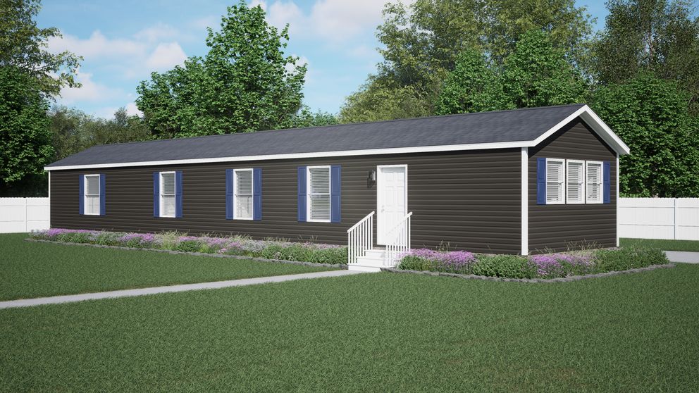 The 7616-CC03 HARBORVIEW 76 Exterior. This Manufactured Mobile Home features 3 bedrooms and 2 baths.