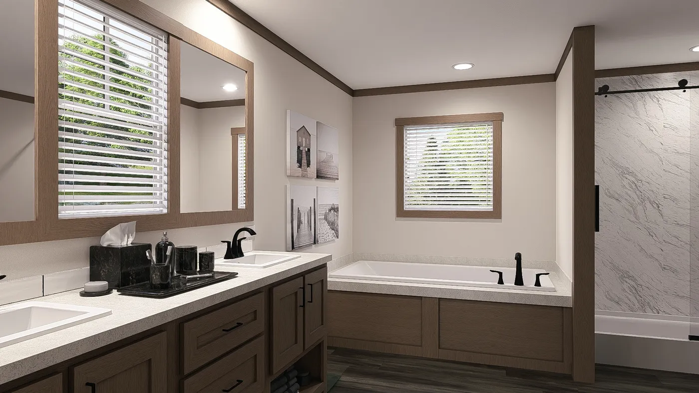 The FARM 3 FLEX ELITE Exterior. This Manufactured Mobile Home features 3 bedrooms and 2 baths.