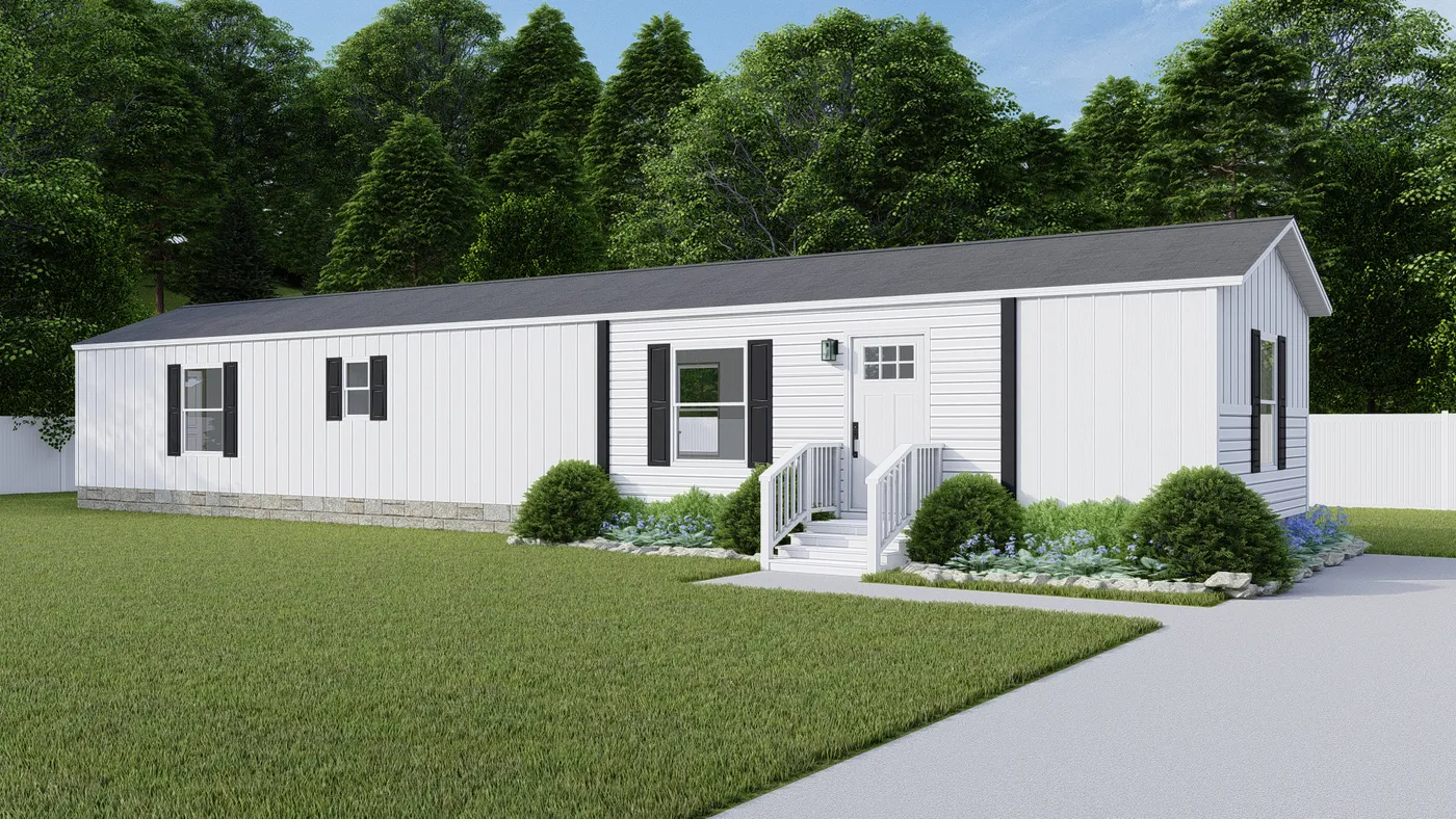 The TIDE 7216-1668 Exterior. This Manufactured Mobile Home features 2 bedrooms and 2 baths.