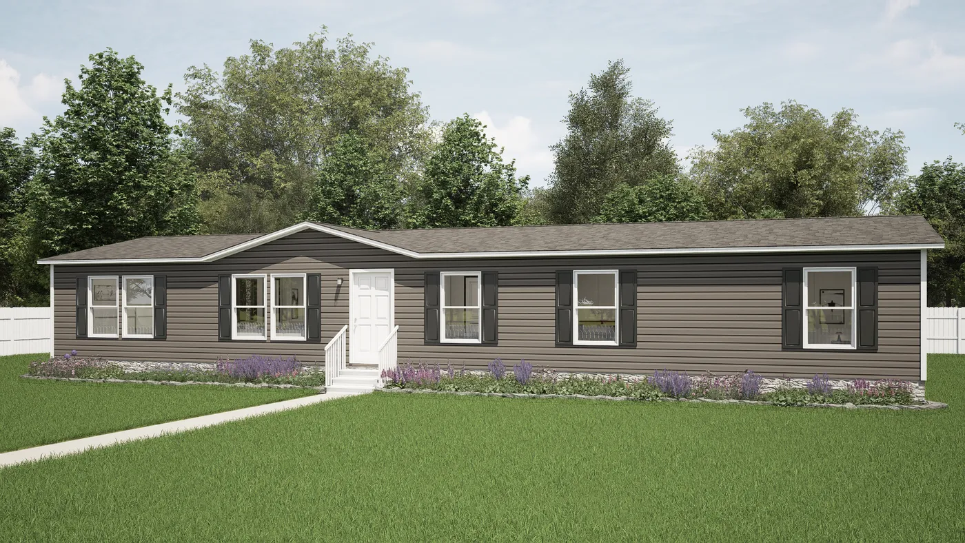 The ECLIPSE Exterior. This Manufactured Mobile Home features 4 bedrooms and 2 baths.