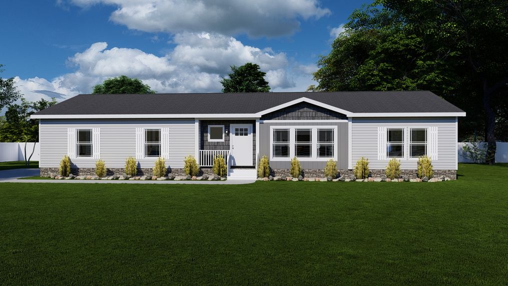 The COUNTRY AIRE Exterior. This Manufactured Mobile Home features 3 bedrooms and 3 baths.