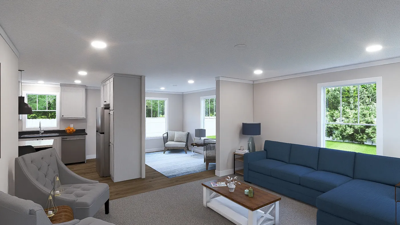 The UNDER PRESSURE Exterior. This Manufactured Mobile Home features 3 bedrooms and 2 baths.